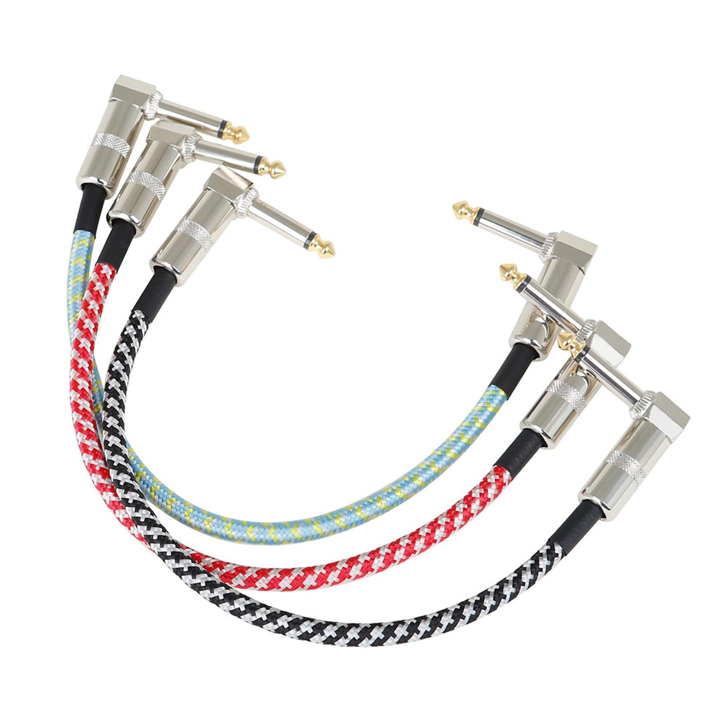 Guitar Patch Cable Right Angle for Electric Guitar Amplifier Acoustic Guitar