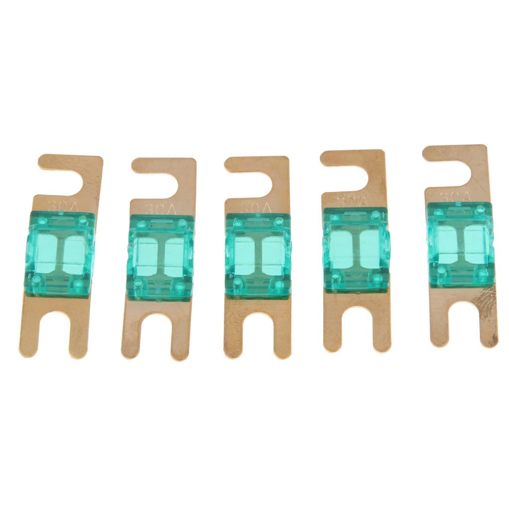 5Pcs Mini Small Car Truck Fuse Kit Auto Blade Fuse Plug In Fork Fuse 30A	
