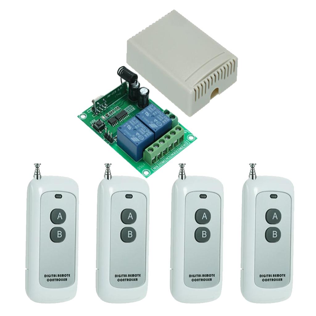 DC12V 2-Way Wireless Receiving Controller Relay Switch Receiver Module Size4