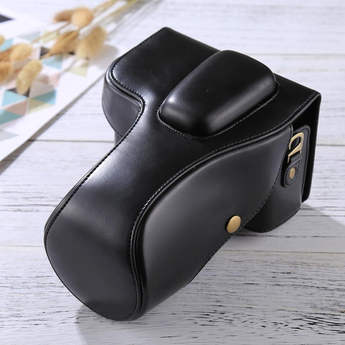 Full Body Camera PU Leather Case Bag for Nikon D3200 / D3300 / D3400 (Coffee)