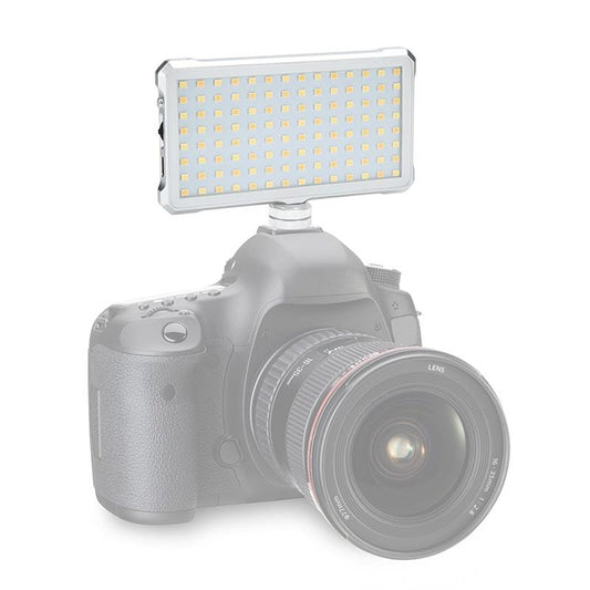 F12 Pocket 112 LEDs 1080LUX Professional Vlogging Photography Video & Photo Studio Light with OLED Display for Canon / Nikon DSLR Cameras (White)