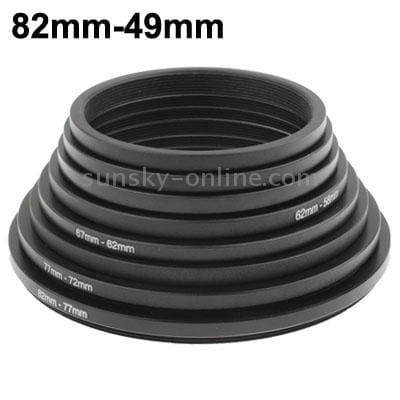 82mm-49mm Lens Stepping Ring, Include 8 Lens Stepping Rings