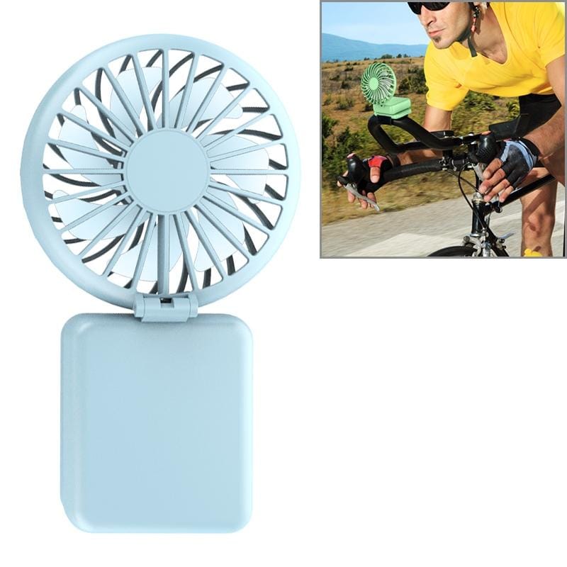 4W USB Interface 3-speed Control Rechargeable Portable Hanging Bag Handheld Fan (Blue)