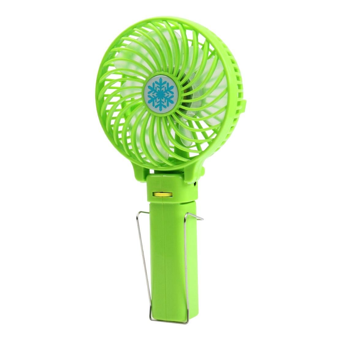 Mini Portable Foldable Fan with Clip (Green)