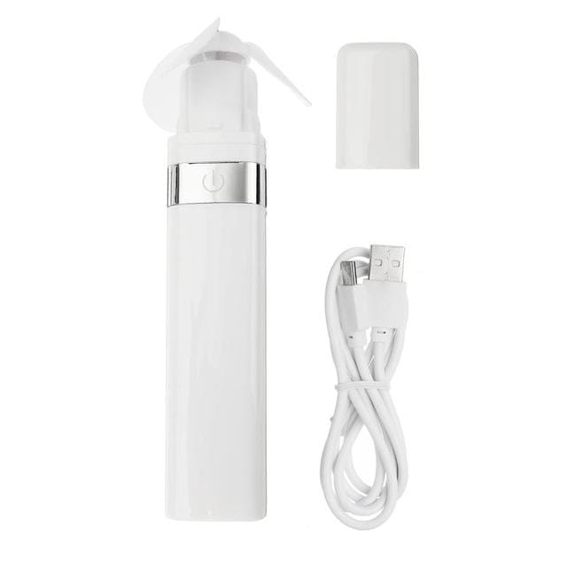 Mini Rechargeable Fan USB Electric Handheld Pocket Fan (White)