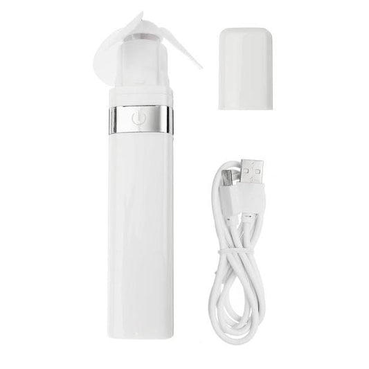 Mini Rechargeable Fan USB Electric Handheld Pocket Fan (White)