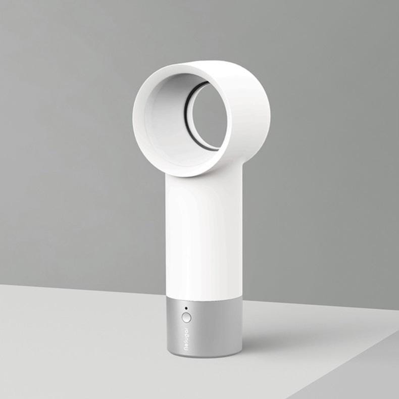 Portable Handheld Small Fan USB Fan Mini Leafless Fan (White)