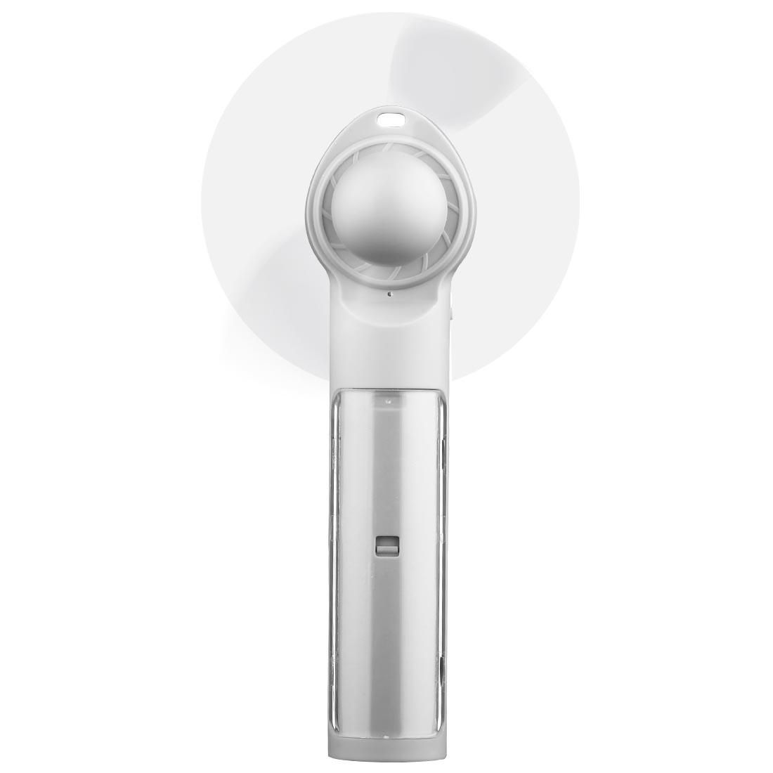 ST-18 Multi-functional Portable Hand-Held Soft 2-Blade Mini Fan with Power Bank, Blade Diameter: 7cm (Grey)