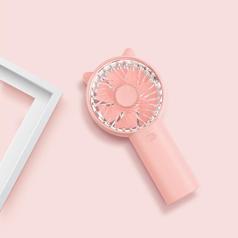 WT-F30 Multi-function Adjustable USB Charging Handheld Electric Fan, 4 Speed Control (Pink)