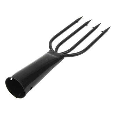 4-Tine Fish Spear Head Fishing Spear Fishing Tool Kit for Fisherman (Black)