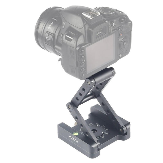 ADAI 360 Degree Rotation 3-Folding CNC Aluminum Quick Release Plate Holder Tripod M Flex Tilt & Ball Head (Grey)