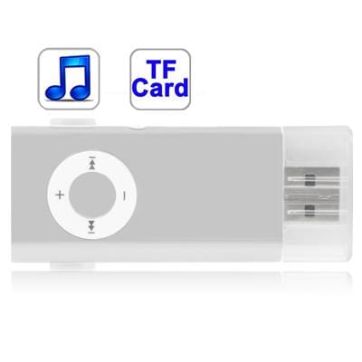 TF  Card Slot MP3 Player with Clip (Silver)
