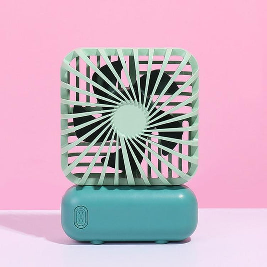 USB Charging Handheld Mini Fan Desktop Portable Small Fan (Green)
