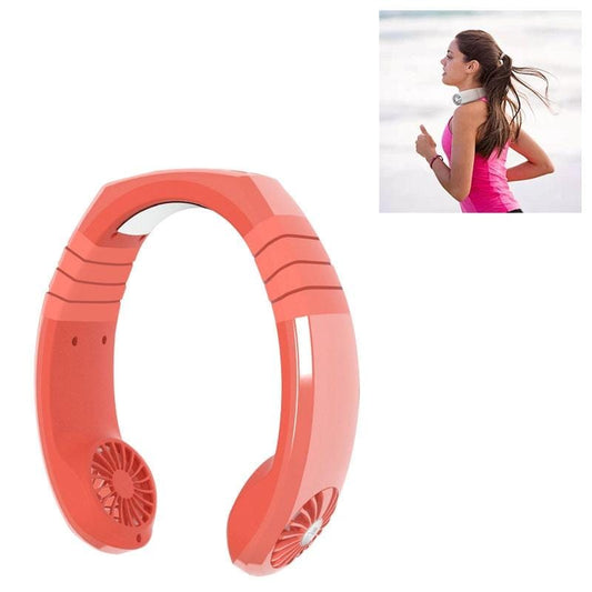 Creative Mini Hanging Neck Type Fan Outdoor USB Charging Fan (Coffee)