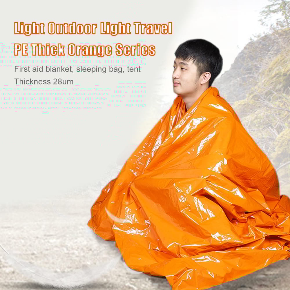 Reusable Emergency Sleeping Bag Survival Blanket Camping - blanket