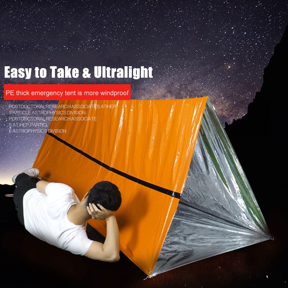 Reusable Emergency Sleeping Bag Survival Blanket Camping - blanket