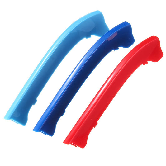 3pcs Cars M Color Front Kidney Grille Strips Covers - 3pcs