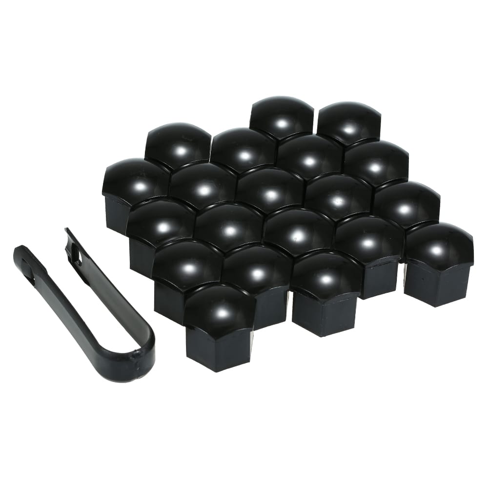 20pcs Universal 17mm Wheel Nut Covers Plating Lug Nut Caps - 1