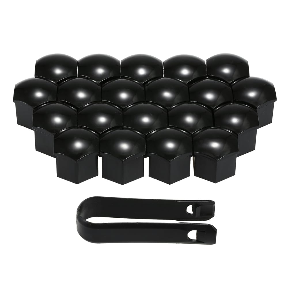 20pcs Universal 17mm Wheel Nut Covers Plating Lug Nut Caps - 1