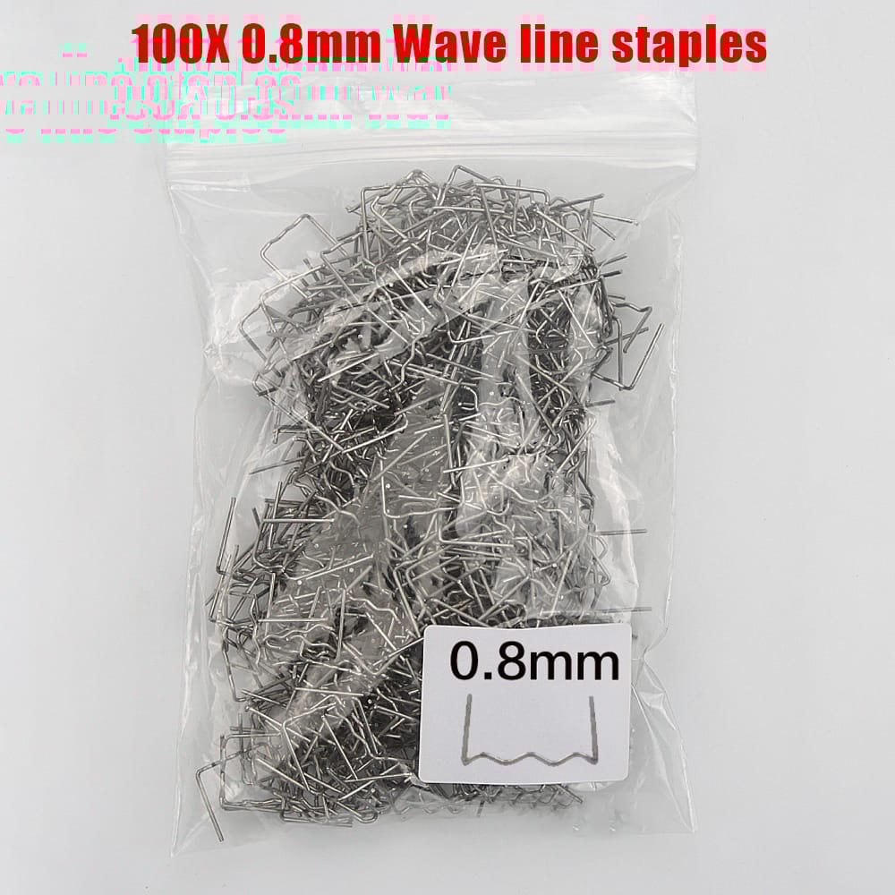 Universal 100 Pcs/Set Precut 0.6mm-0.8mm Hot Wave Flat - Wave line staples