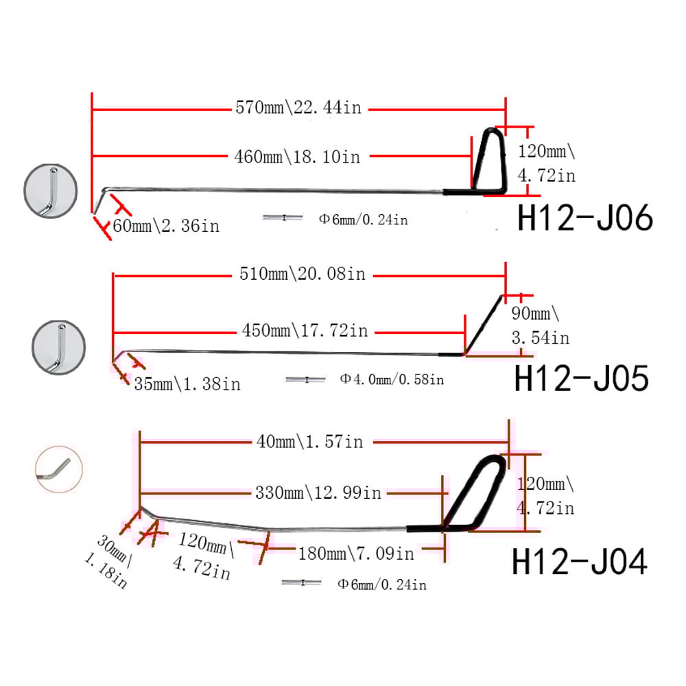 Hooks Rods Paintless Dent Removal Car Repairing Kit Auto