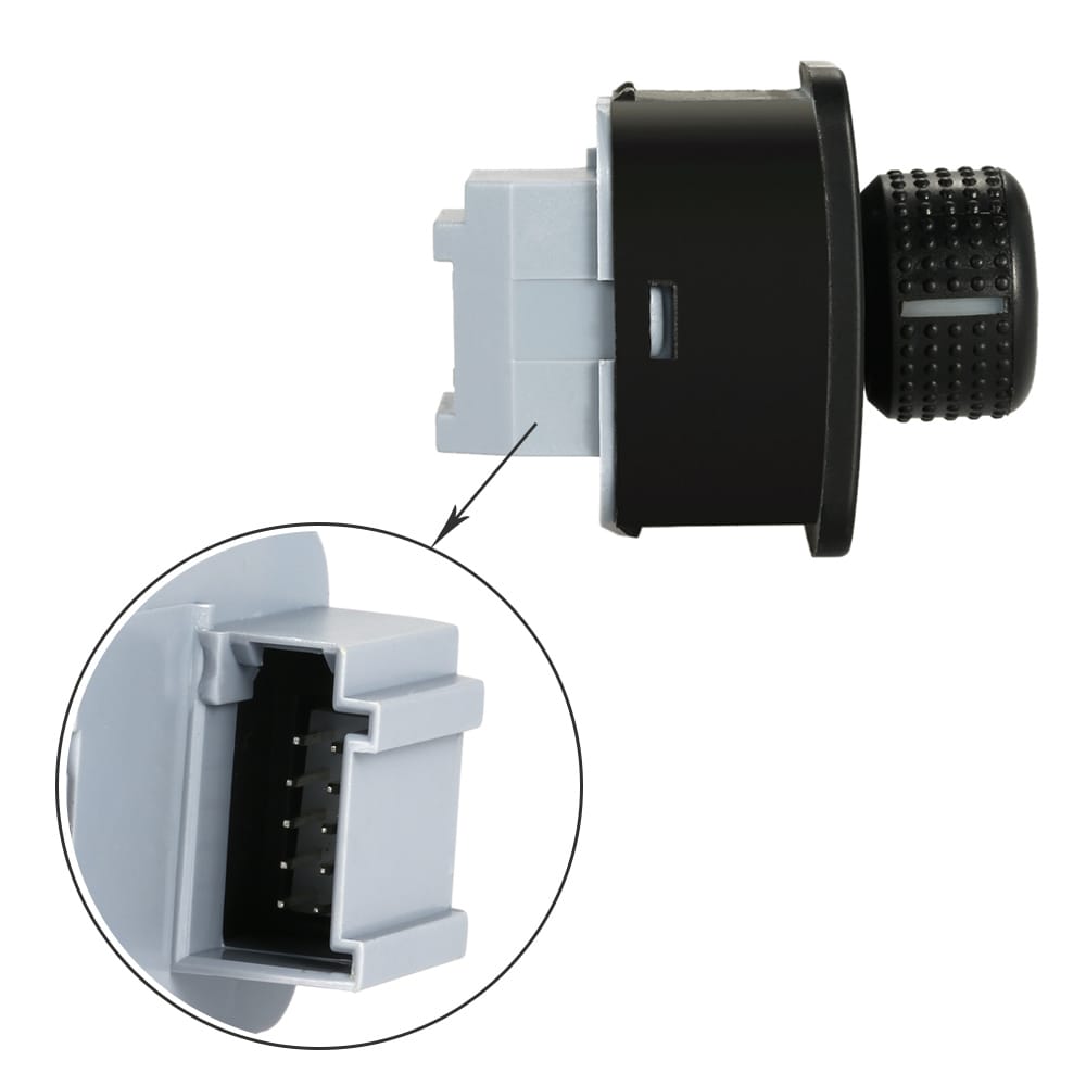 Car Left Driving Side LDS Mirror Knob Switch Window Heat - Left Hand