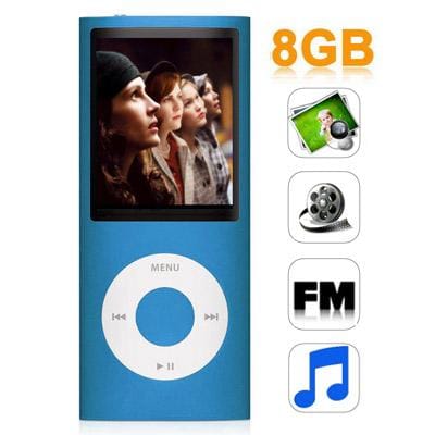 2.2 inch TFT Screen 8GB Pod 5th Style MP4 player with Camera, Support FM Radio, E-Book, Games (Blue)