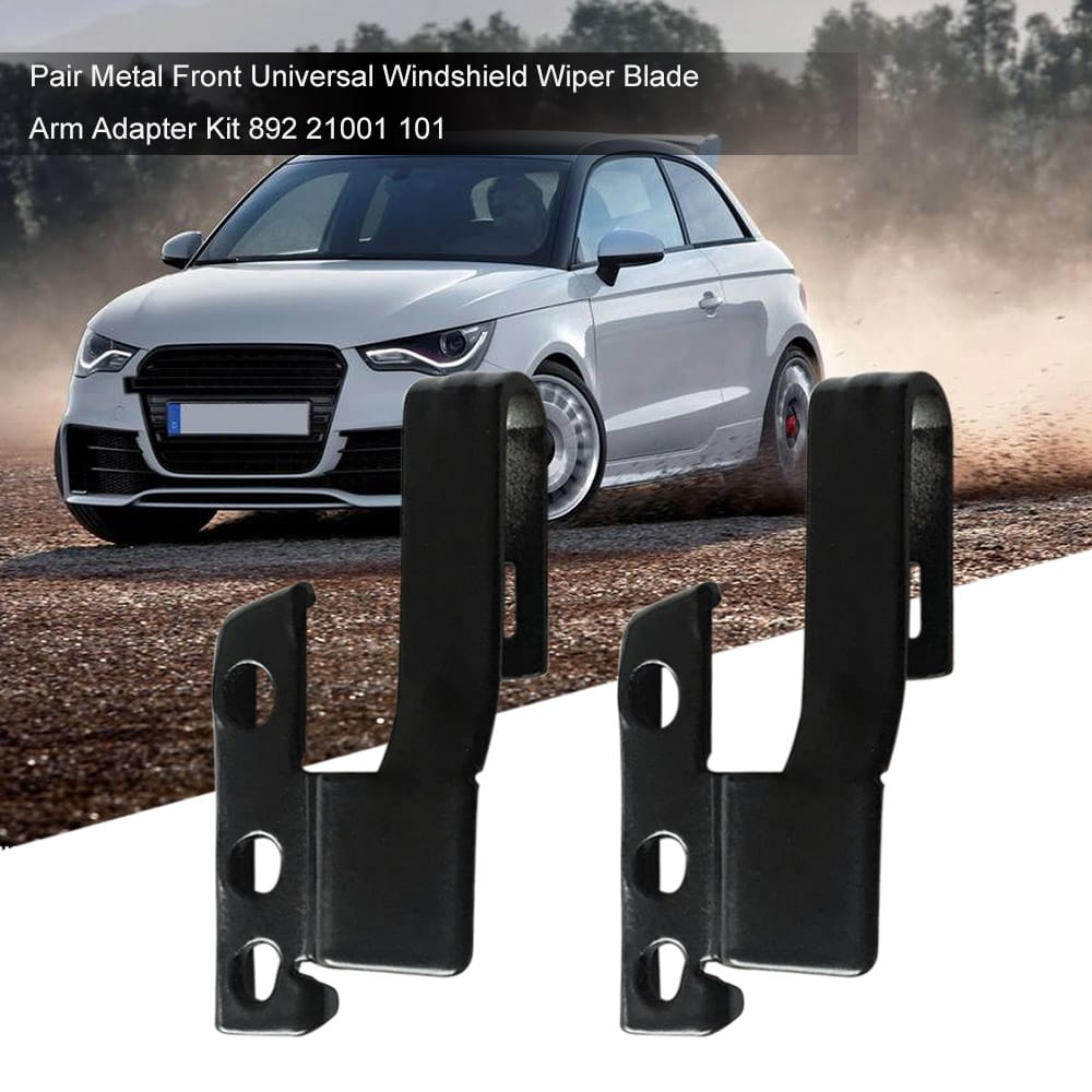 Pair Metal Front Universal Windshield Wiper Blade Arm