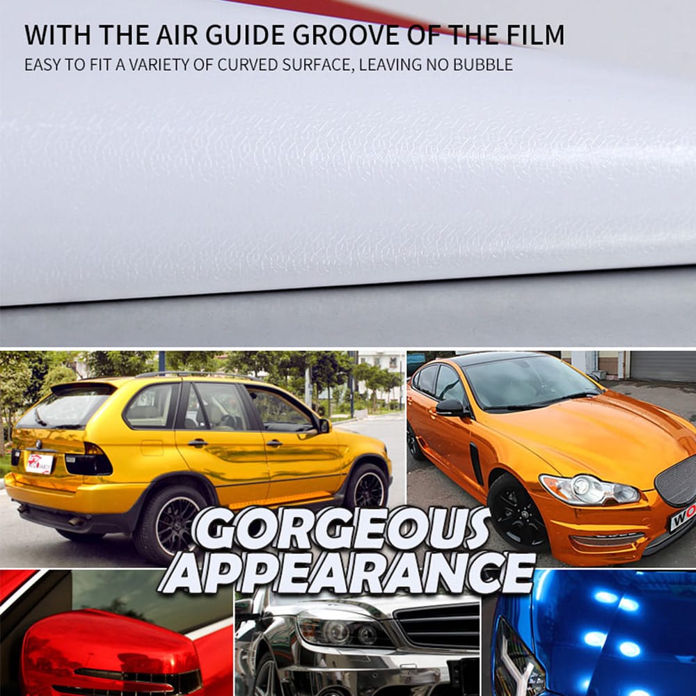 Stretchable Mirror Vinyl Film Foil Car Sticker DIY Wrapping