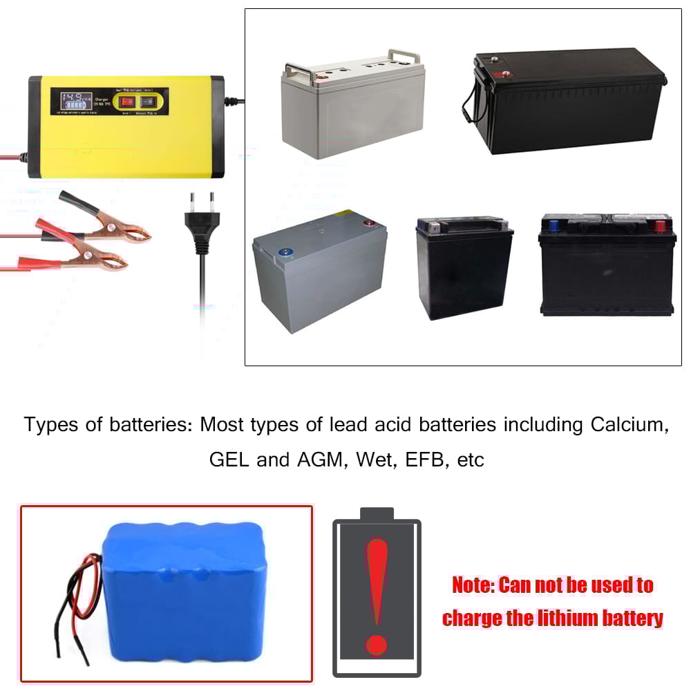 12V 8A Full Automatic Car Battery Charger Intelligent Fast - US Plug