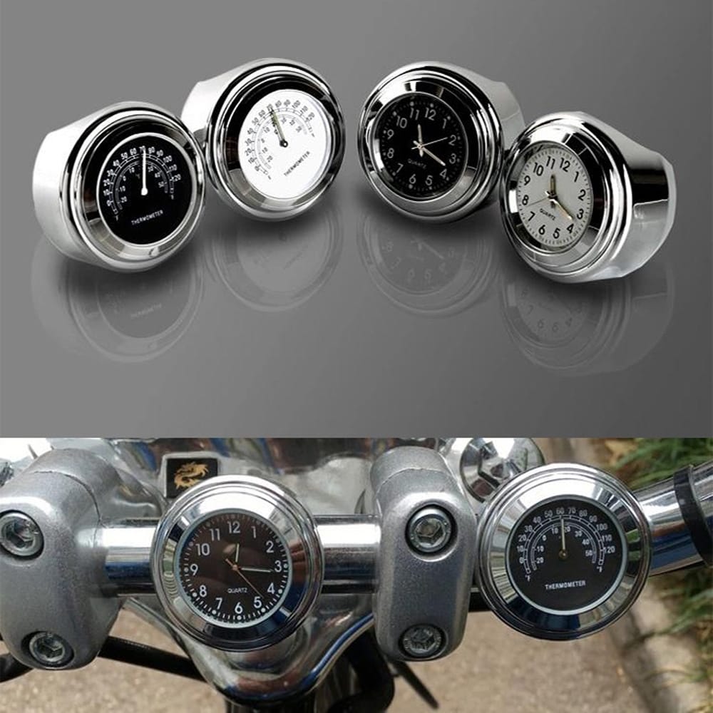 Motorcycle Waterproof Handlebar Mount Dial Thermometer Motor - 2