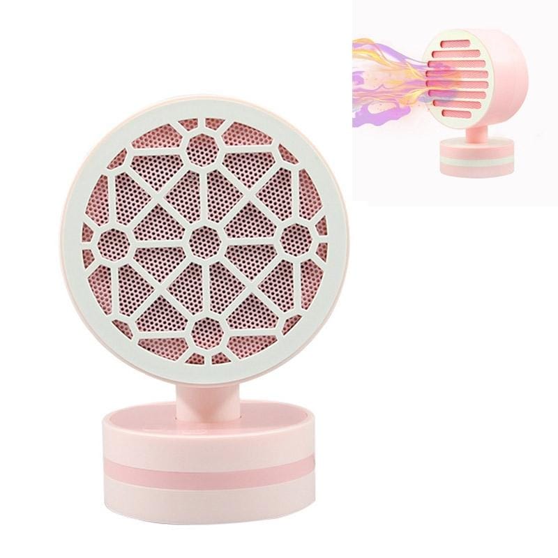 Home Desktop Mini Speedy Portable Heater CN Plug, Style:Grid (Cherry Blossom Powder)