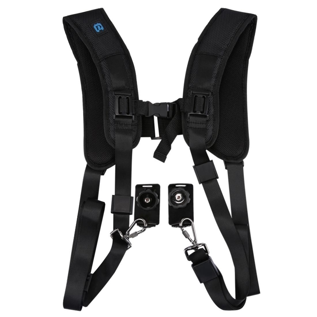 PULUZ Quick Release Double Shoulder Harness Soft Pad Decompression Foam Strap Belt for DSLR Digital Cameras (Style2)