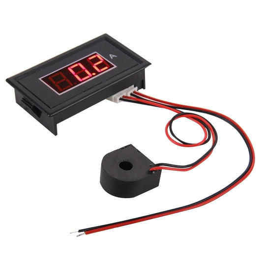 C85A Red Display LED Digital Current Meter with Mutual Inductor, Measure Current: AC 0-50A
