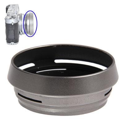 49mm Silver Metal Vented Lens Hood for Fuji X100 (Silver)