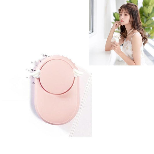USB Charging Fan Brushless Hanging Neck Mini Sling Lazy Fan (Angel Pink)
