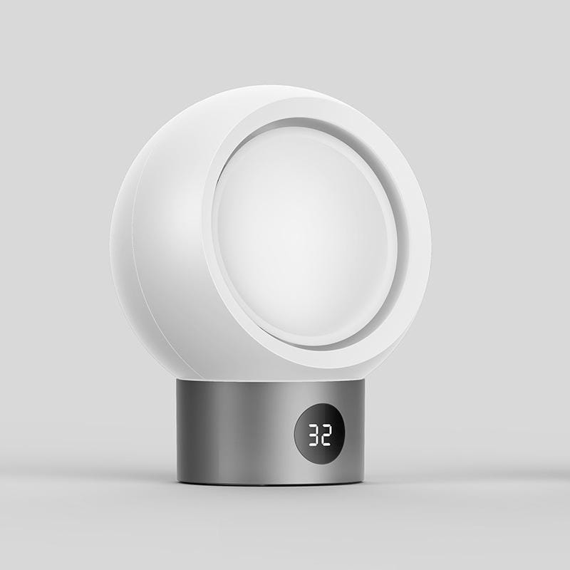 Planetary Heater Home Small Desktop Smart Heater With Temperature Display CN Plug (White)
