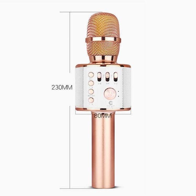 GK38 Live Karaoke Microphone Wireless Bluetooth Microphone, Support TF Card (Gold)