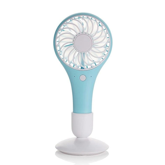 Outdoor Portable USB Rechargeable Mini Desk Cooling Handheld Fan, 2 Speeds (Blue)