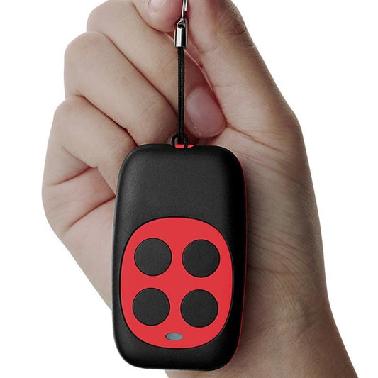 Colorful Four-Key Copying Remote Garage Door Gate Wireless Remote Control 433MHZ Copy Key Cloning Duplicator (Red)