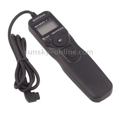 LCD Display Timer Remote Cord for Sony Alpha DSLR - A100 / A900 / A700 / A350 / A300 / A200 (Black)