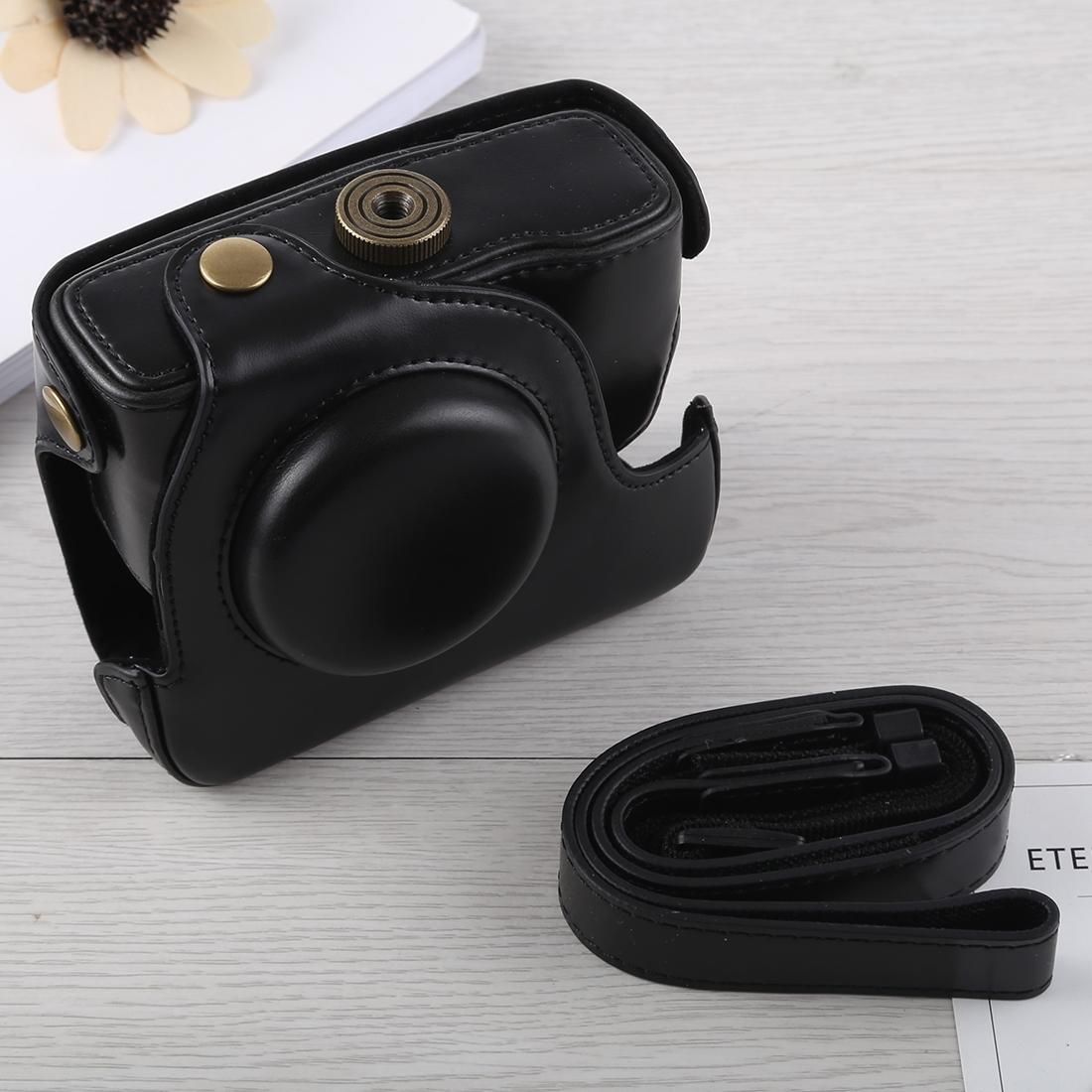 Full Body Camera PU Leather Case Bag with Strap for Canon G16 (Brown)