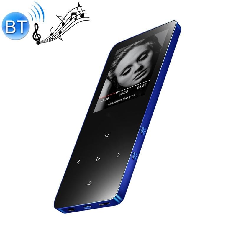 X2 1.8 inch Touch Screen Metal Bluetooth MP3 MP4 Hifi Sound Music Player 16GB (Blue)