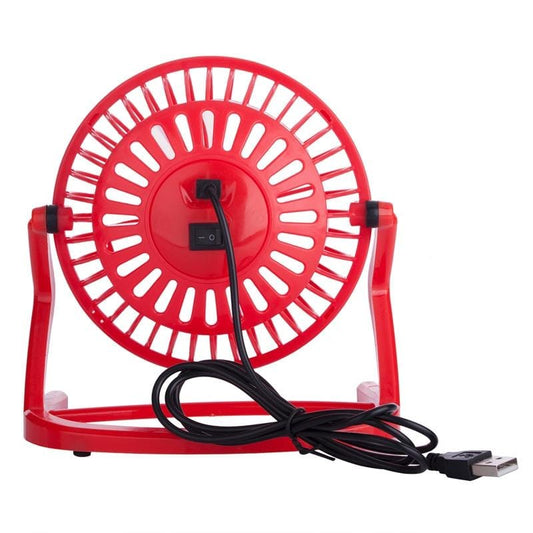 JLK-002M USB Powered Portable Mini Fan with Free Angle Adjustment (Red)