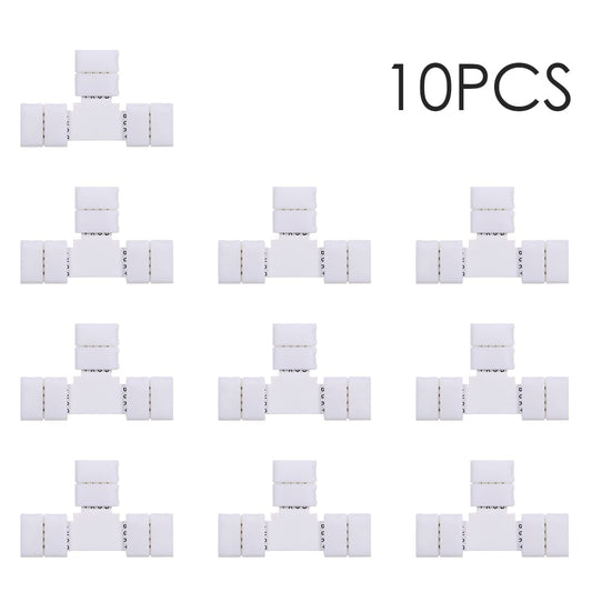 T Shape 4 Pins RGB LED Strip Connector Quick Splitter 10