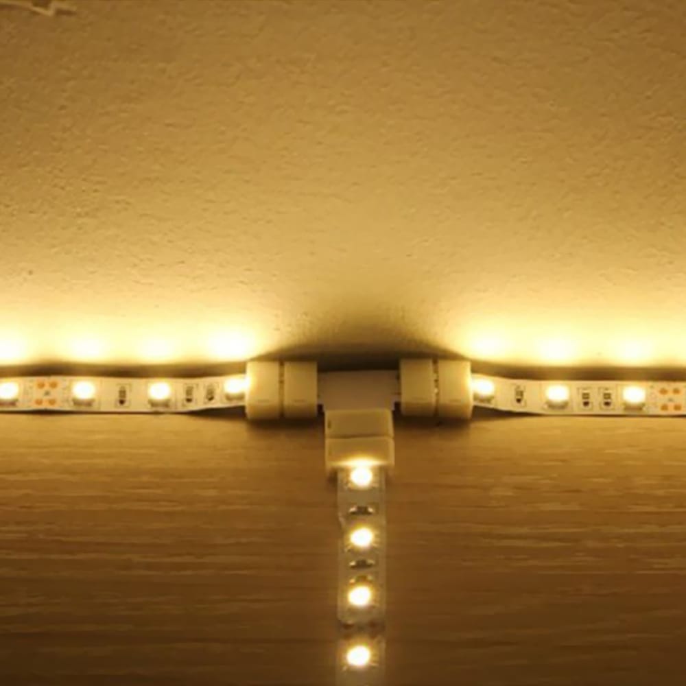 T Shape 4 Pins RGB LED Strip Connector Quick Splitter 10