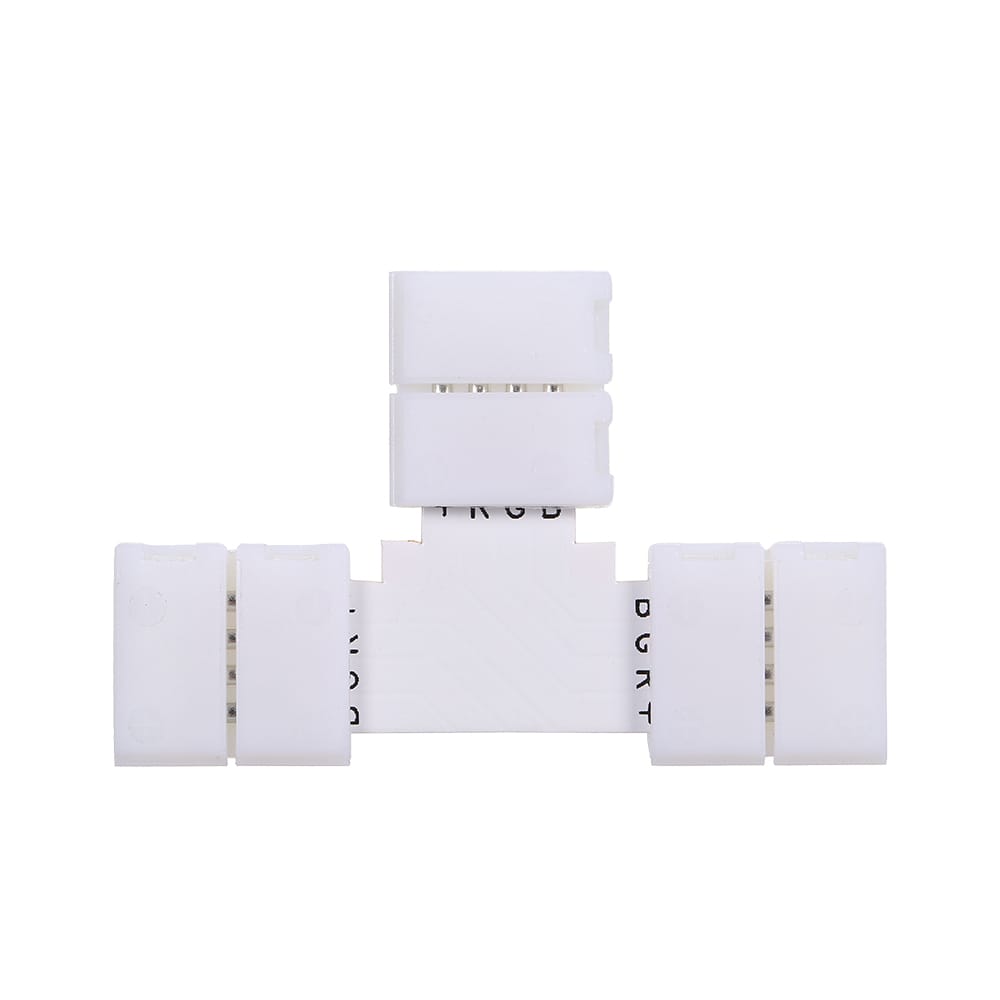 T Shape 4 Pins RGB LED Strip Connector Quick Splitter 10