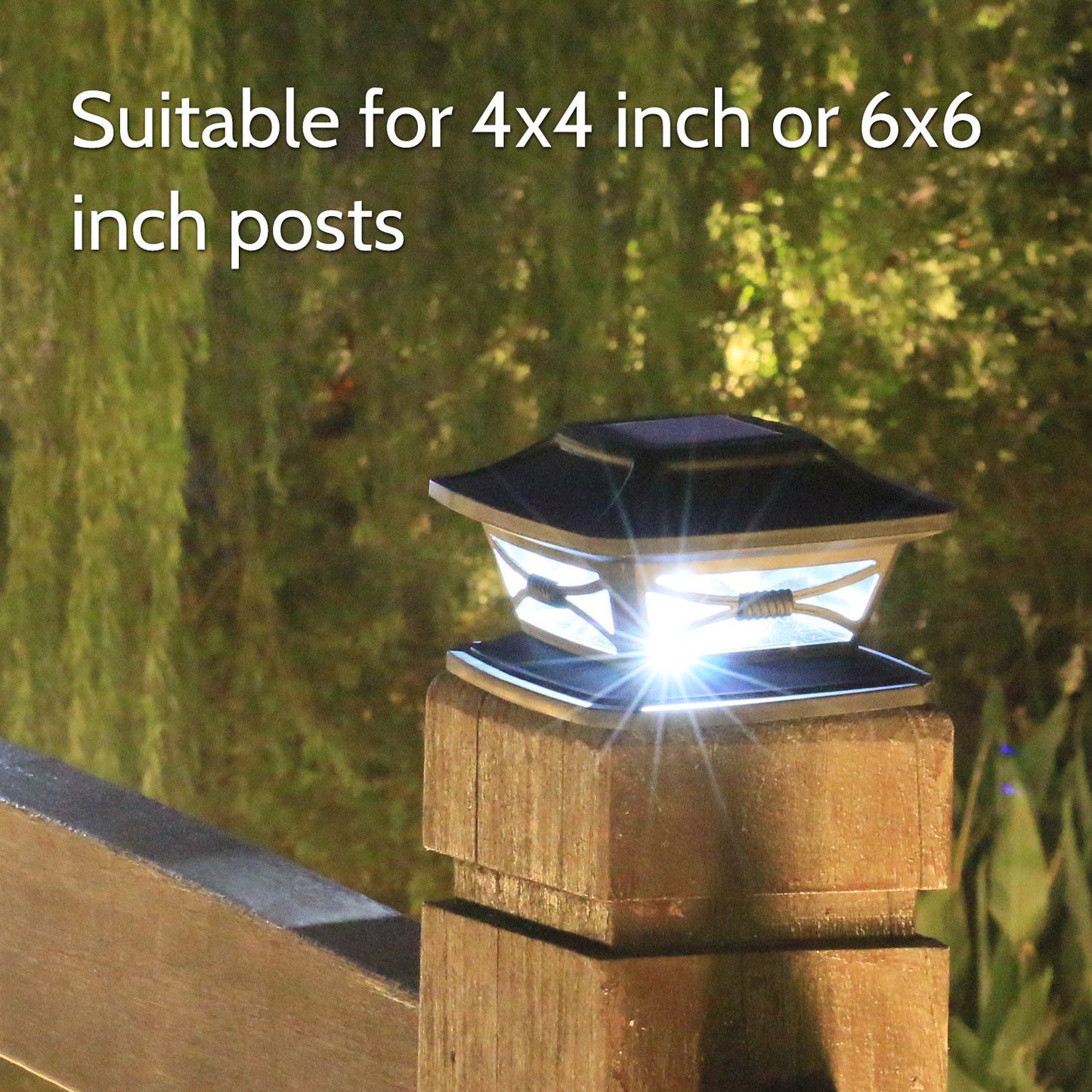 Solar Post Lights Garden Landscape Lamp IP44 Water-resistant - warm white