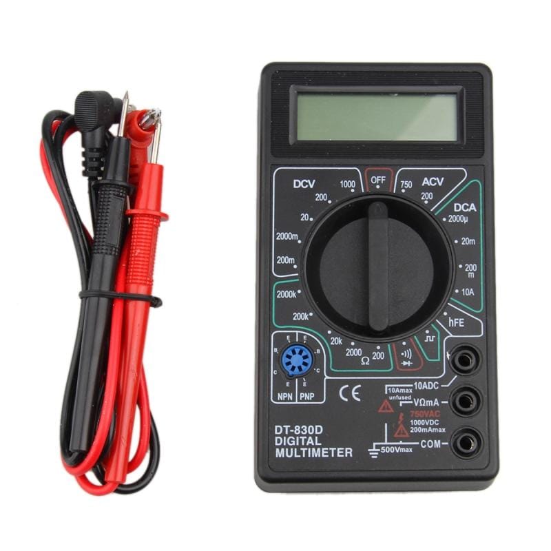 Professional DT830B LCD Display Digital Multimeter Ammeter Voltmeter Ohm Electrical Tester (Yellow)