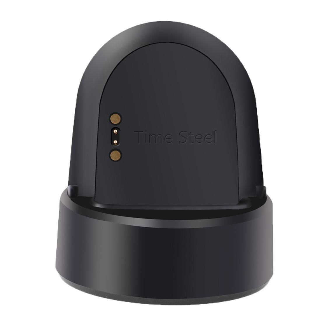 For Pebble Time Steel CE / RoHS / FCC Certificated Charger Charging Dock Base Stand Holder with 1.2m Charging Cable (Black)